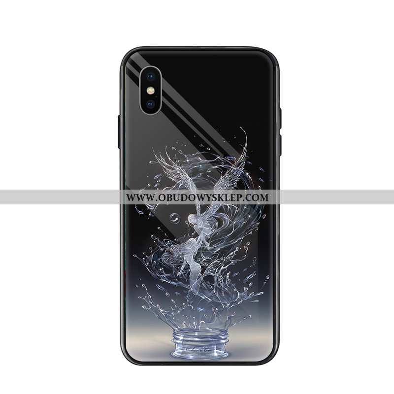 Futerał iPhone Xs Max Osobowość Telefon Komórkowy Trendy, Pokrowce iPhone Xs Max Kreatywne Czarny Cz