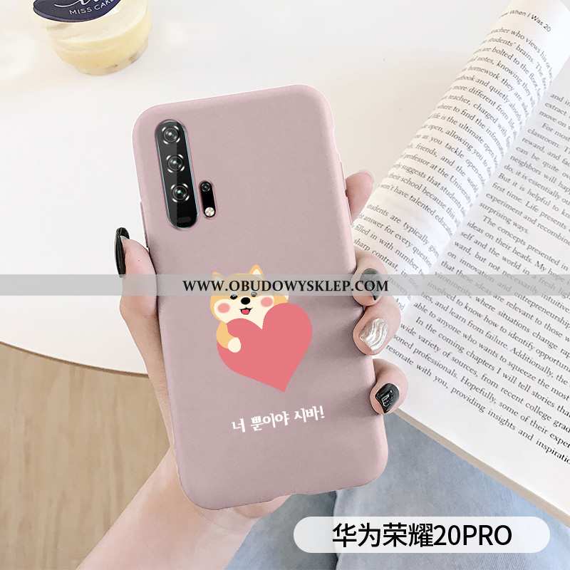 Obudowa Honor 20 Pro Ochraniacz Futerał Trendy, Etui Honor 20 Pro Nubuku Kreatywne Rozowa