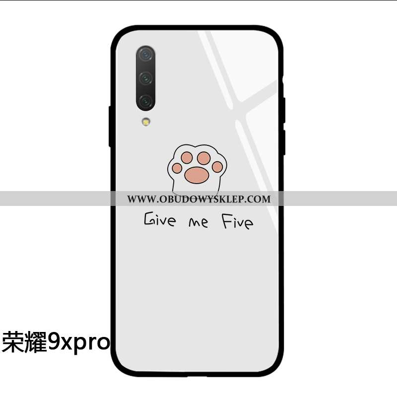 Obudowa Honor 9x Pro Osobowość Szkło Anti-fall, Etui Honor 9x Pro Kreskówka Czerwony Netto Beżowa