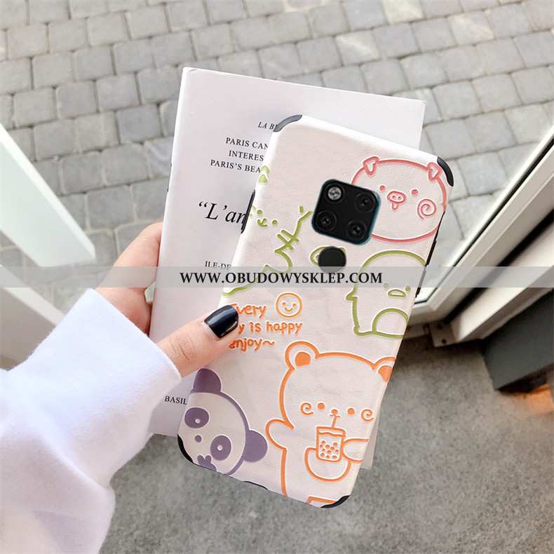 Obudowa Huawei Mate 20 X Miękki Futerał Biały, Etui Huawei Mate 20 X Silikonowe Wzór Biała