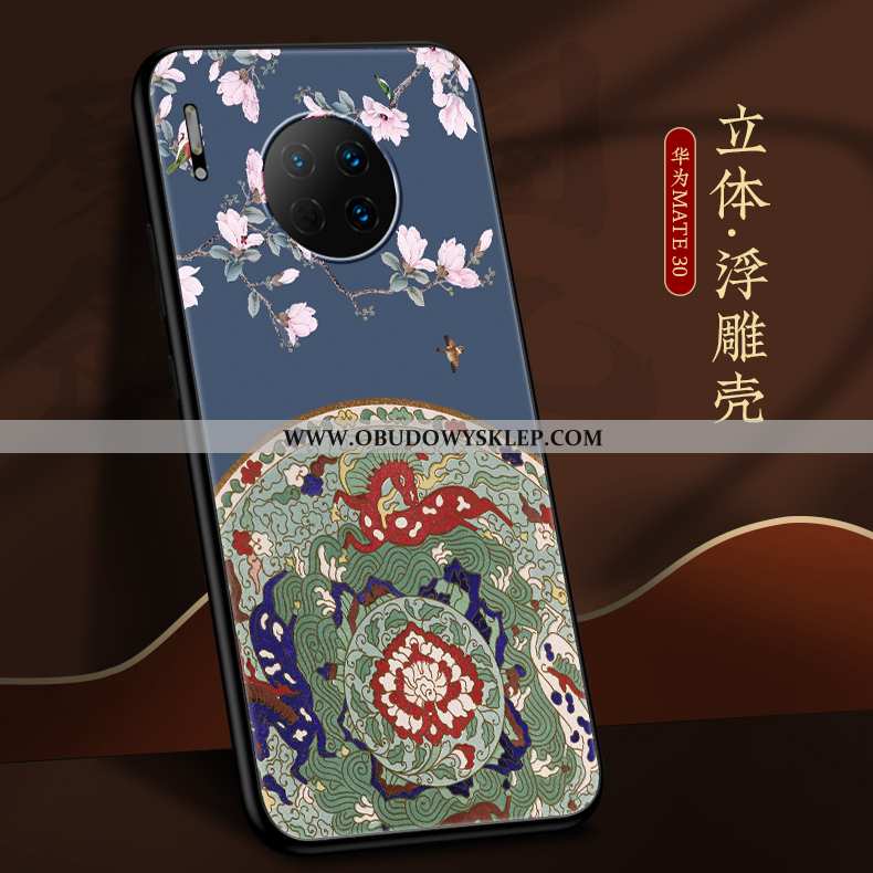 Obudowa Huawei Mate 30 Silikonowe Niebieski Etui, Etui Huawei Mate 30 Ochraniacz Anti-fall Niebieska