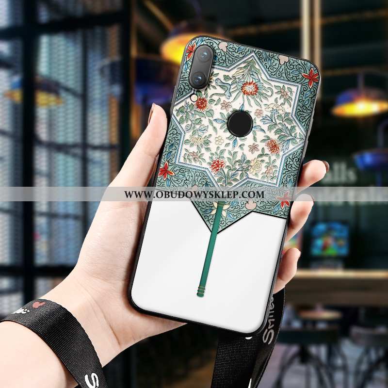 Obudowa Huawei P Smart 2020 Silikonowe Relief Zielony, Etui Huawei P Smart 2020 Ochraniacz All Inclu