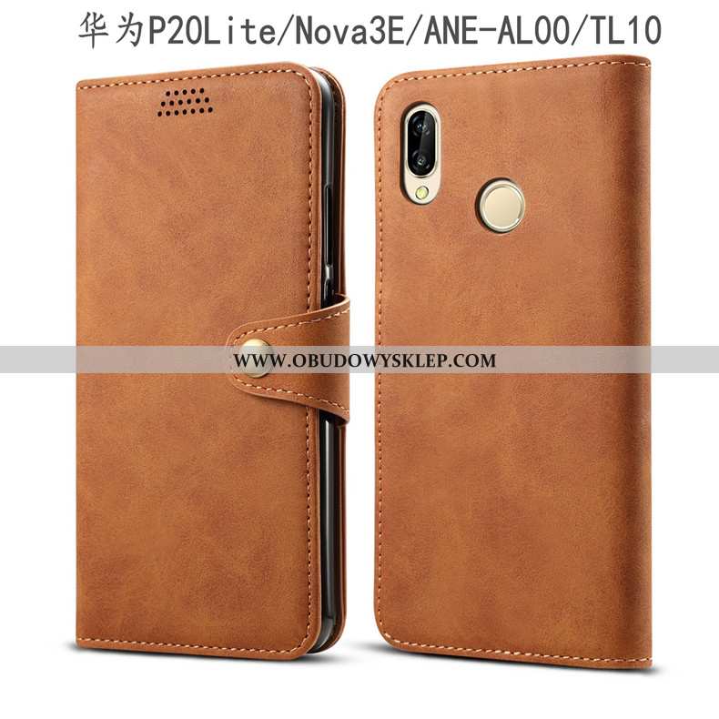 Obudowa Huawei P20 Lite Skórzane Etui Telefon Komórkowy Anti-fall, Huawei P20 Lite Ochraniacz Szary 