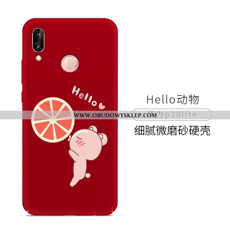 Obudowa Huawei P20 Lite Trendy Futerał Kolor, Etui Huawei P20 Lite Ochraniacz Anti-fall Czerwona