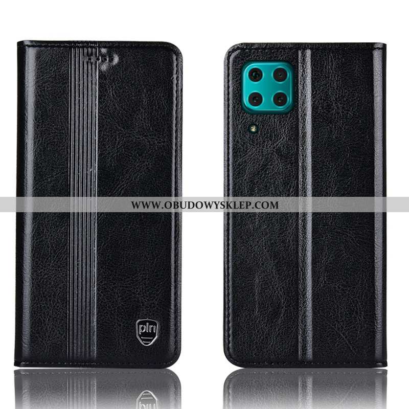 Obudowa Huawei P40 Lite Skórzane Etui Futerał, Huawei P40 Lite Ochraniacz Telefon Komórkowy Brązowe
