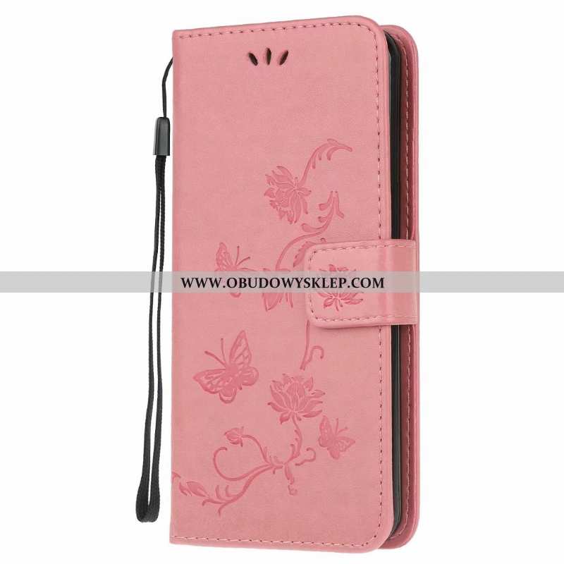 Obudowa Huawei Y6p Skórzane Etui Telefon Komórkowy Kwiaty, Huawei Y6p Miękki Klapa Fioletowy