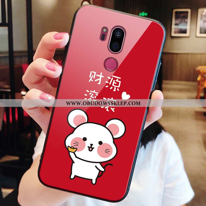 Obudowa Lg G7 Thinq Szkło Anti-fall Etui, Etui Lg G7 Thinq Nubuku Zakochani Czerwona
