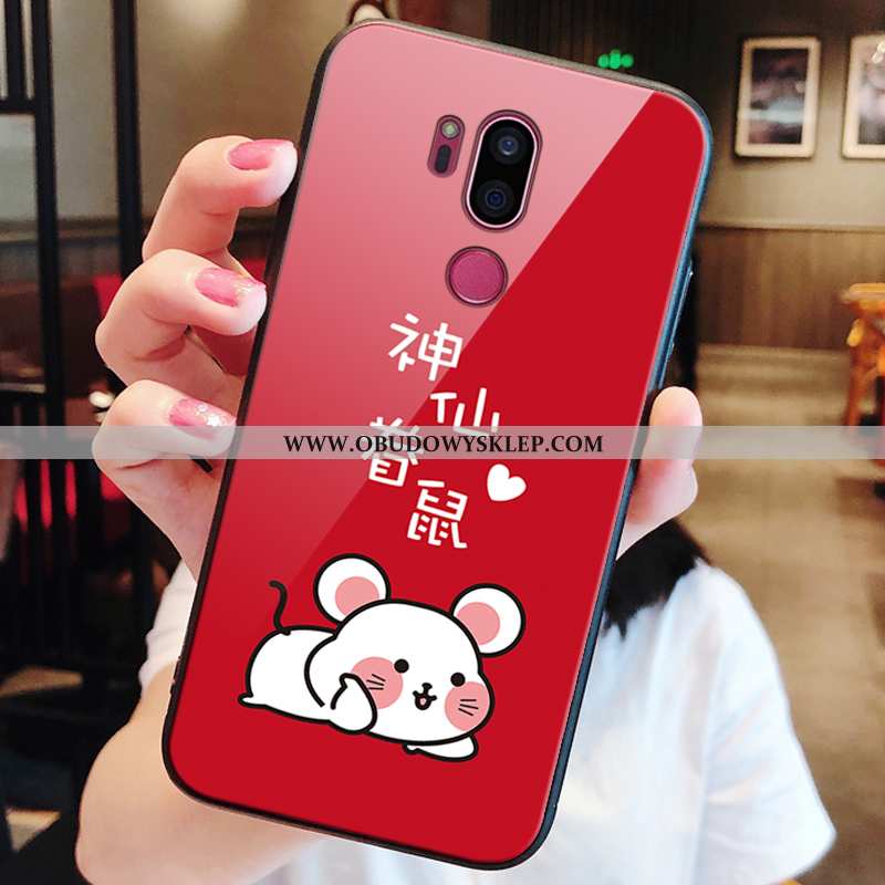 Obudowa Lg G7 Thinq Szkło Anti-fall Etui, Etui Lg G7 Thinq Nubuku Zakochani Czerwona