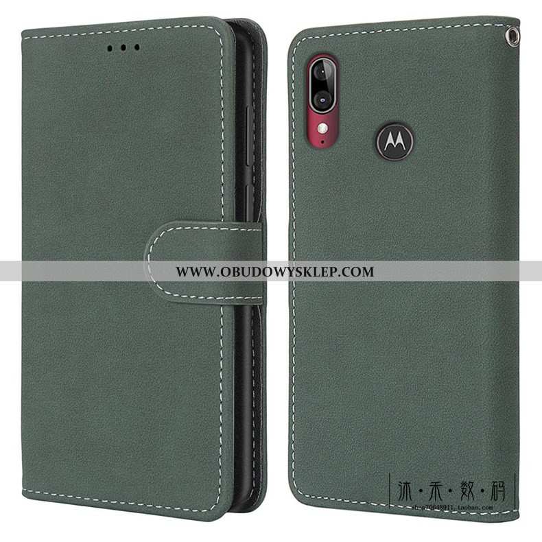 Obudowa Moto E6 Plus Ochraniacz Zielony Obudowa, Etui Moto E6 Plus Nubuku Futerał Zielone