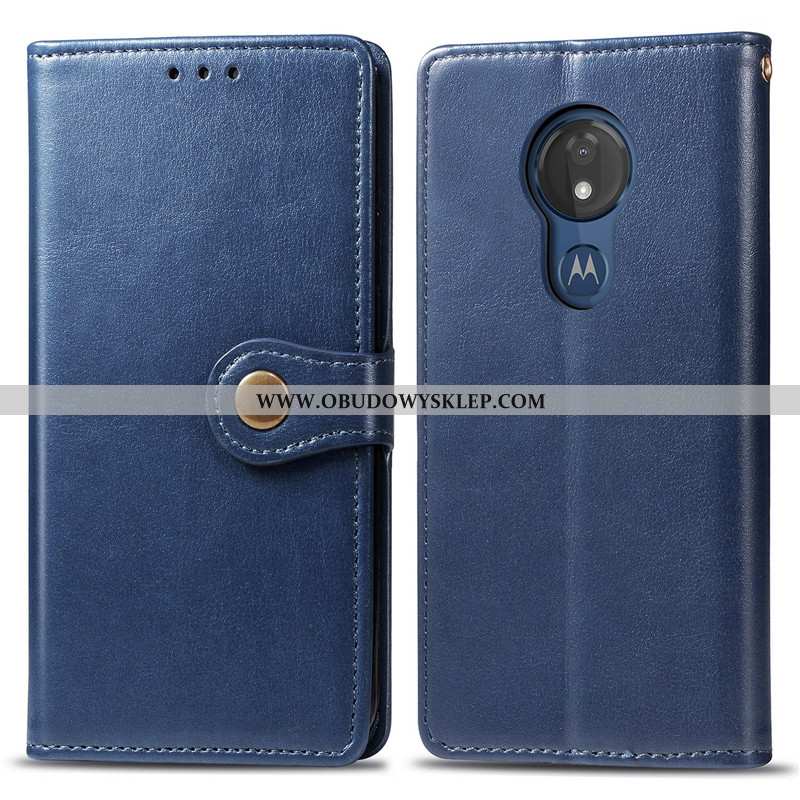 Obudowa Moto G7 Play Ochraniacz Jednolity Kolor Skóra, Etui Moto G7 Play Skórzane Telefon Komórkowy 