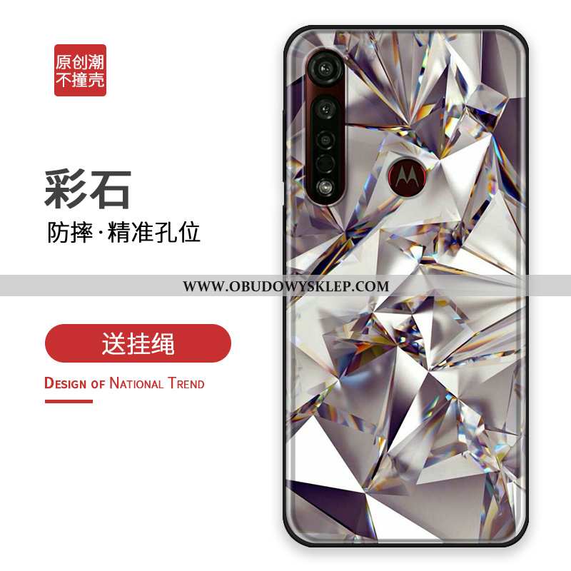Obudowa Moto G8 Plus Osobowość Etui All Inclusive, Moto G8 Plus Trendy Srebro Srebrne