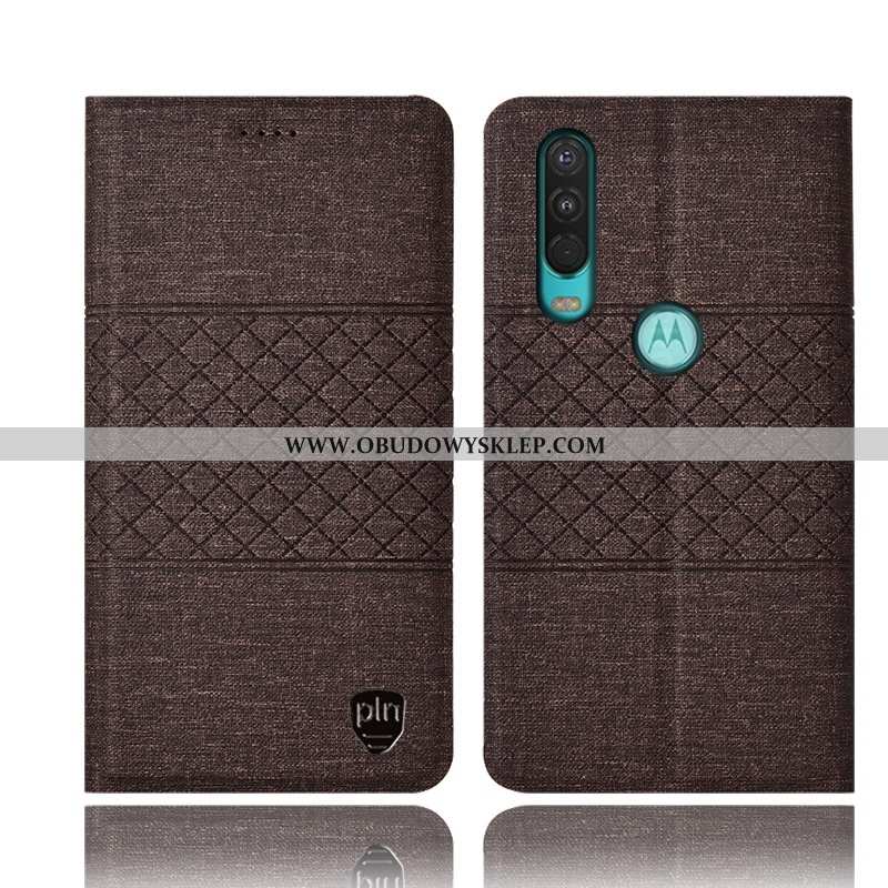Obudowa Motorola One Action Bawełna I Len Ochraniacz Telefon Komórkowy, Etui Motorola One Action Skó