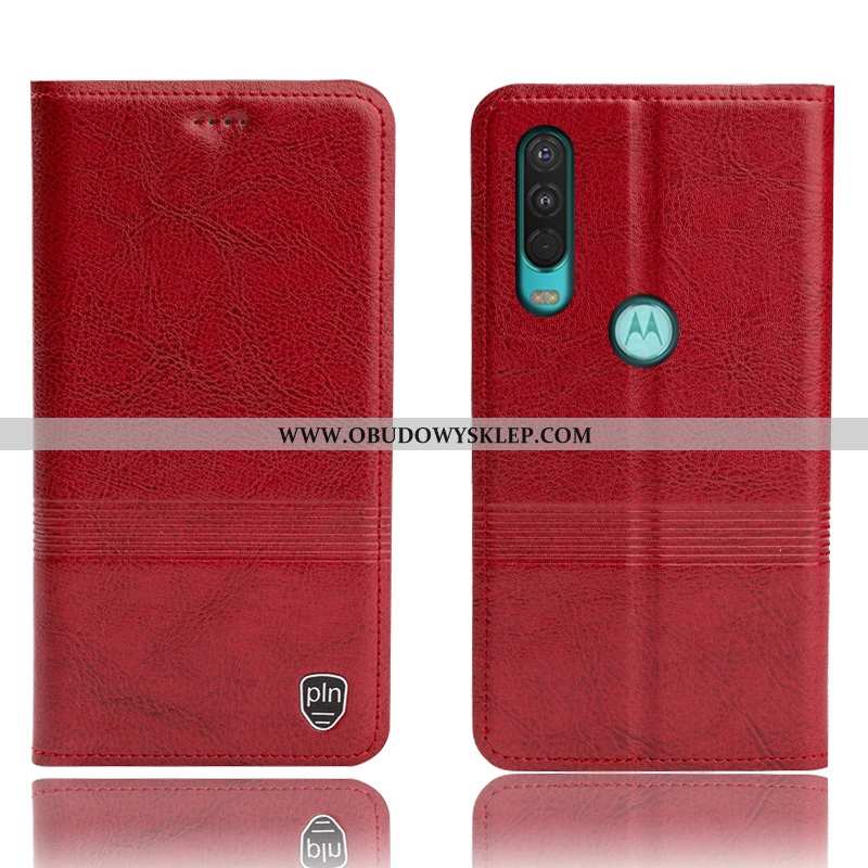 Obudowa Motorola One Action Ochraniacz Futerał Anti-fall, Etui Motorola One Action Skórzane Czarny C