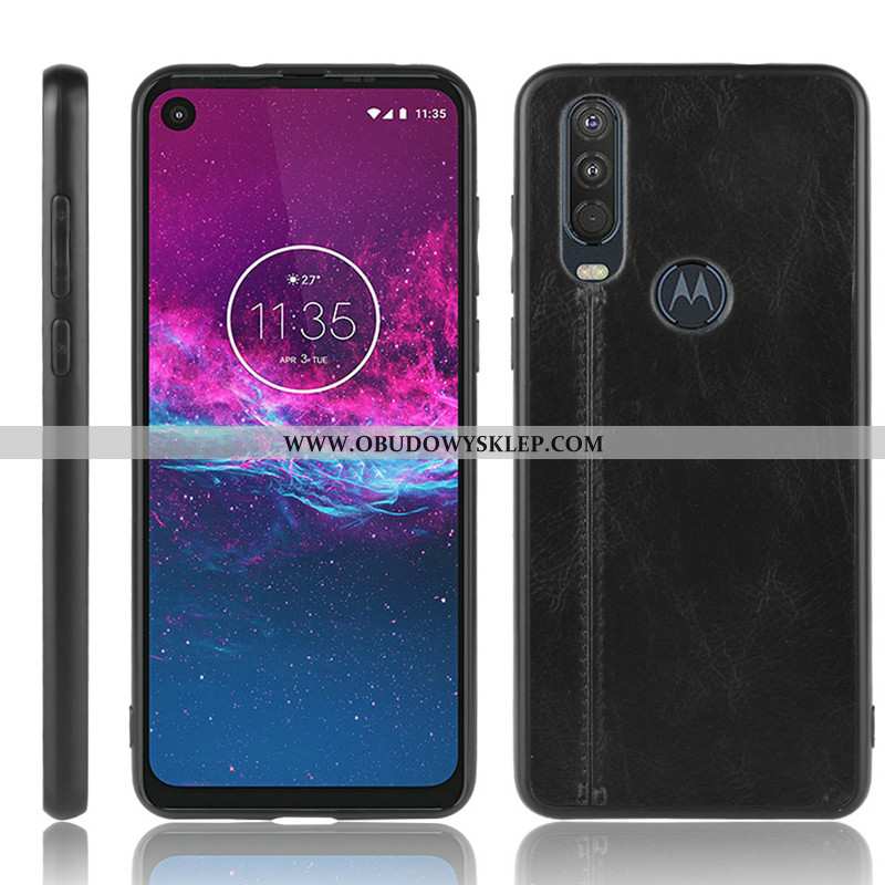 Obudowa Motorola One Action Ochraniacz Futerał Bydło, Etui Motorola One Action Wzór Trudno Czerwona