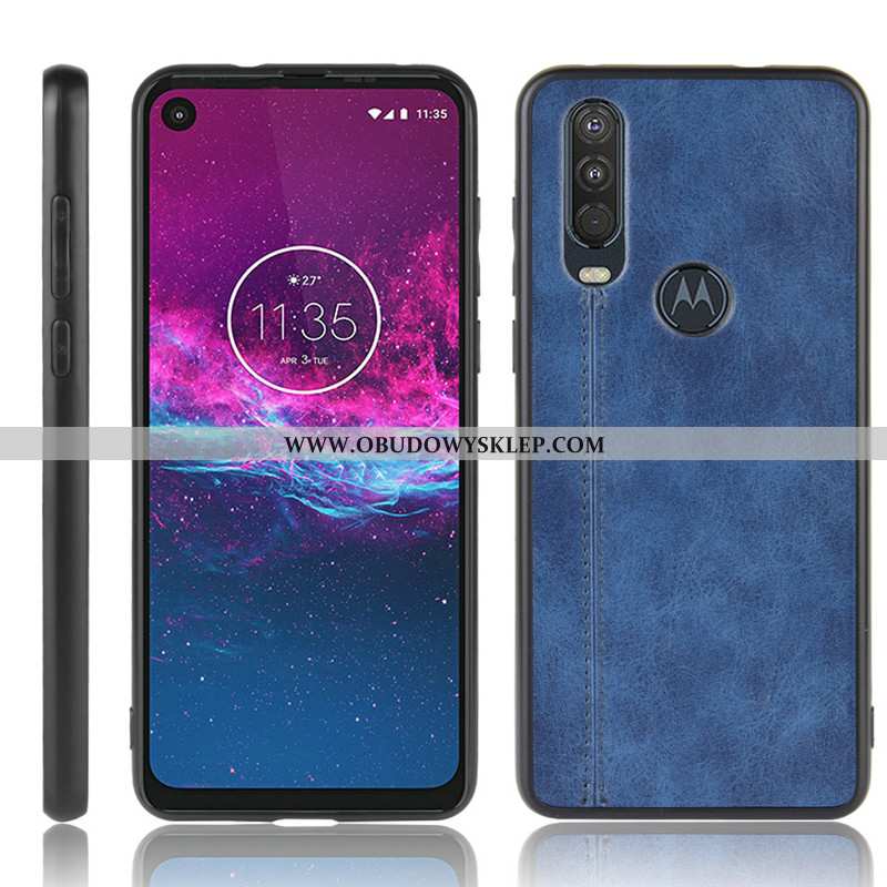 Obudowa Motorola One Action Ochraniacz Futerał Bydło, Etui Motorola One Action Wzór Trudno Czerwona