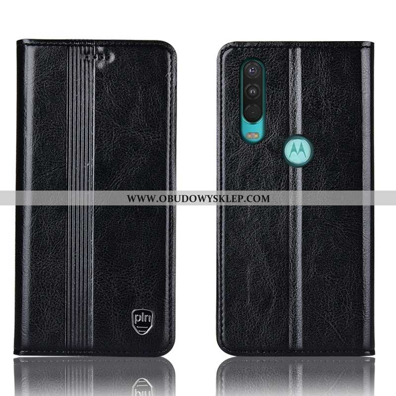 Obudowa Motorola One Action Skórzane Etui Pokrowce Futerał, Motorola One Action Ochraniacz Czerwony 