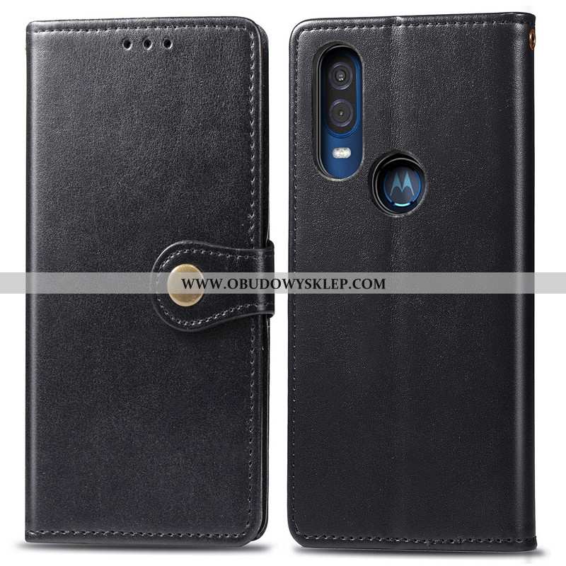 Obudowa Motorola One Vision Skórzane Etui Ochraniacz Jednolity Kolor, Motorola One Vision Wiszące Oz