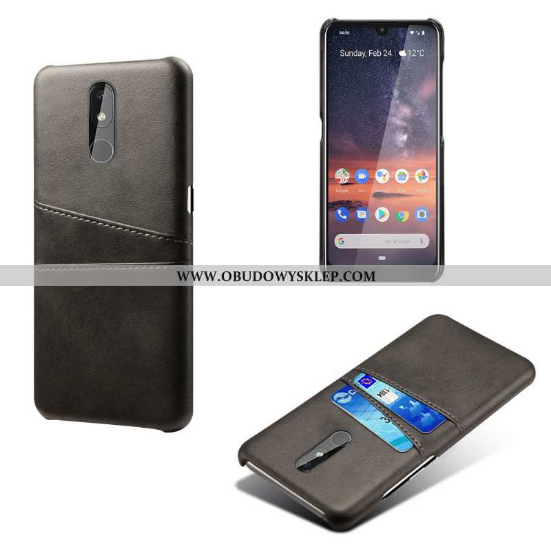 Obudowa Nokia 3.2 Skóra Czerwony Biznes, Etui Nokia 3.2 Ochraniacz Jakość Czerwona