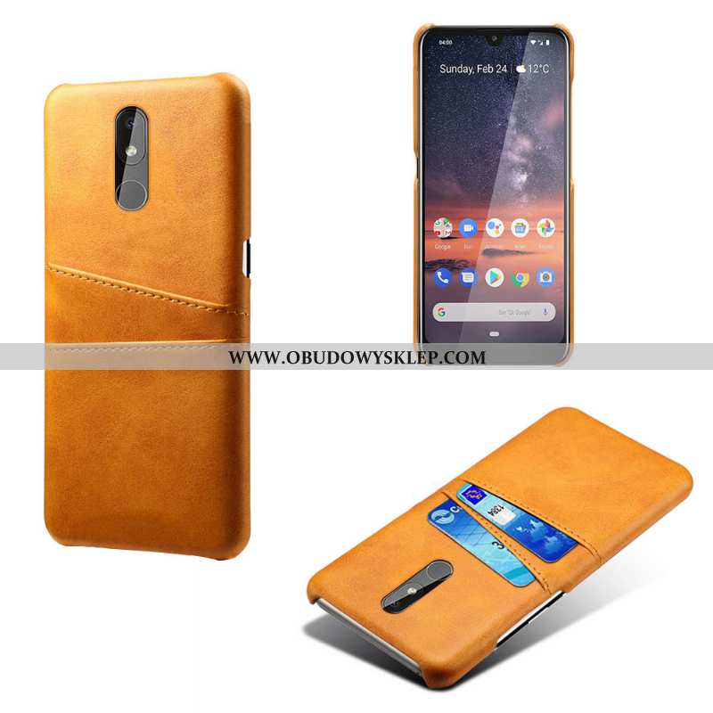 Obudowa Nokia 3.2 Skóra Czerwony Biznes, Etui Nokia 3.2 Ochraniacz Jakość Czerwona