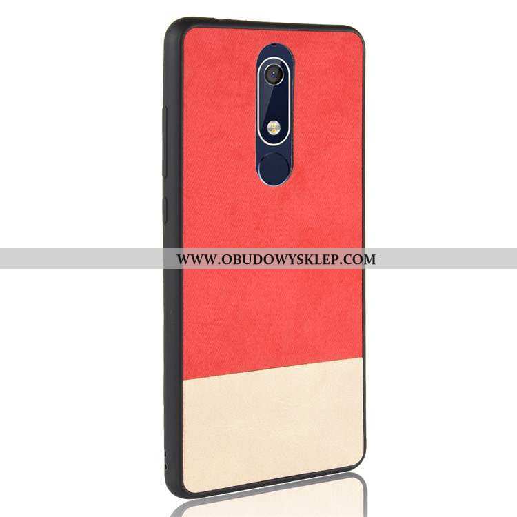 Obudowa Nokia 5.1 Nubuku Futerał Silikonowe, Etui Nokia 5.1 Miękki 2020 Czarna