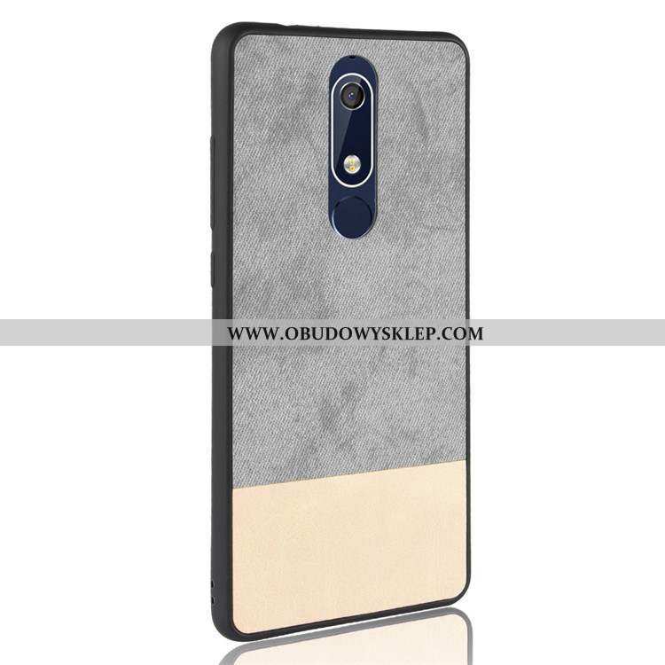 Obudowa Nokia 5.1 Nubuku Futerał Silikonowe, Etui Nokia 5.1 Miękki 2020 Czarna