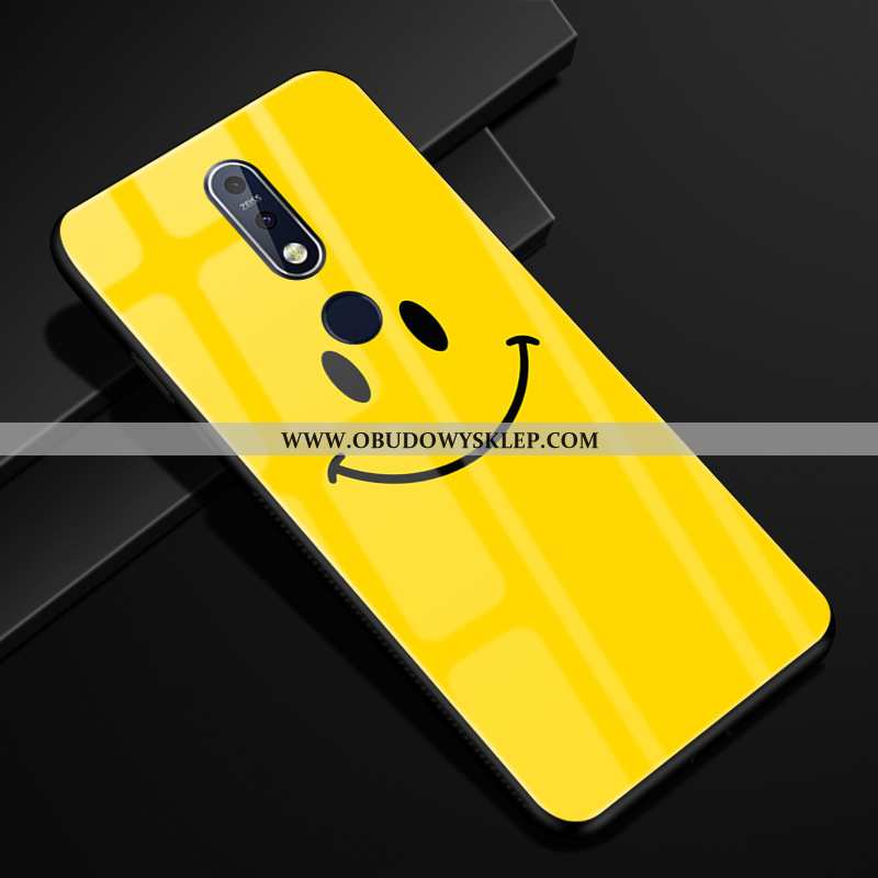 Obudowa Nokia 7.1 Ochraniacz Purpurowy Anti-fall, Etui Nokia 7.1 Szkło Jednolity Kolor Fioletowy