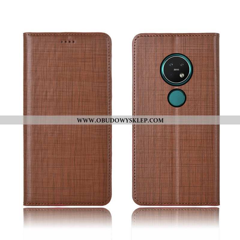 Obudowa Nokia 7.2 Skórzane Etui Anti-fall Wysoki, Nokia 7.2 Prawdziwa Skóra Telefon Komórkowy Czarna