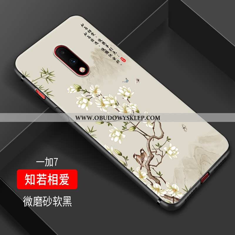 Obudowa Oneplus 7 Trendy Silikonowe Sztuka, Etui Oneplus 7 Miękki Czarny Czarna
