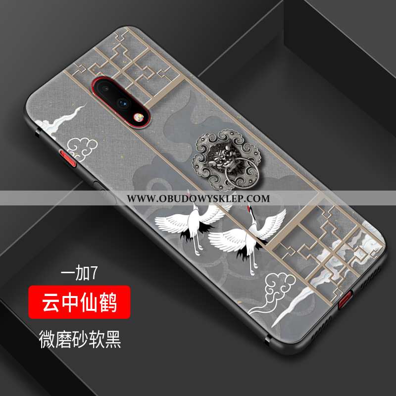Obudowa Oneplus 7 Trendy Silikonowe Sztuka, Etui Oneplus 7 Miękki Czarny Czarna