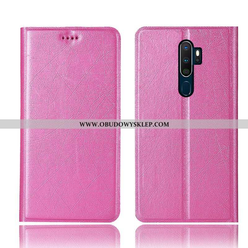 Obudowa Oppo A5 2020 Skórzane Etui Jedwab, Oppo A5 2020 Ochraniacz Futerał Złote