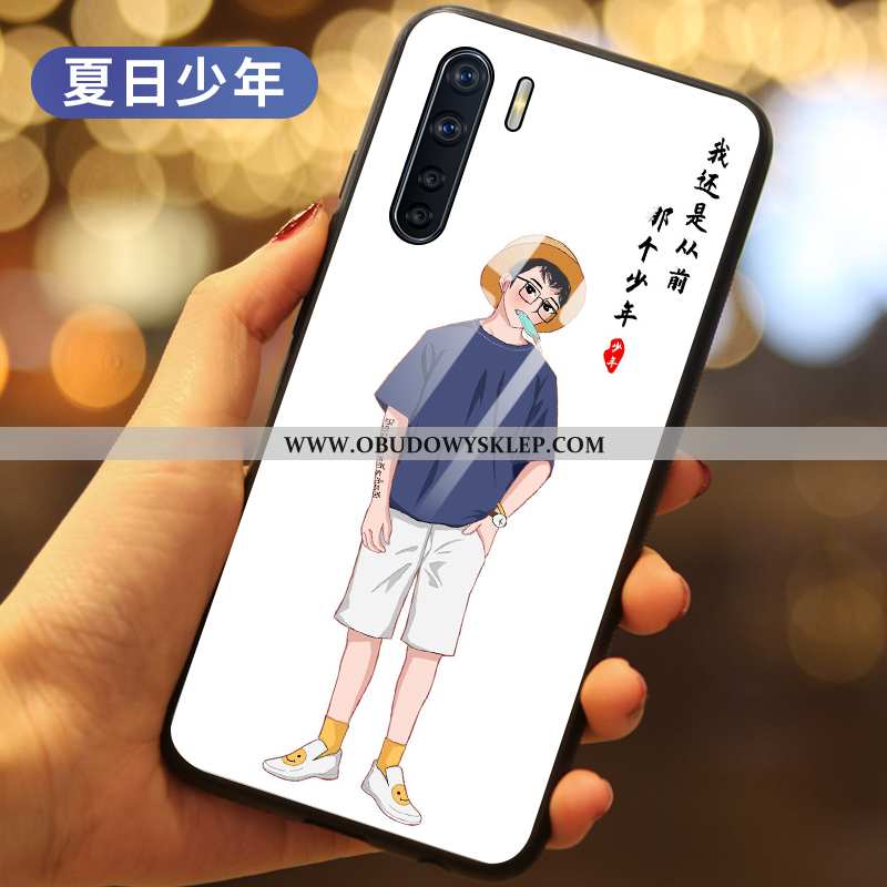 Obudowa Oppo A91 Ochraniacz Anti-fall Mały, Etui Oppo A91 Szkło Osobowość Czarna