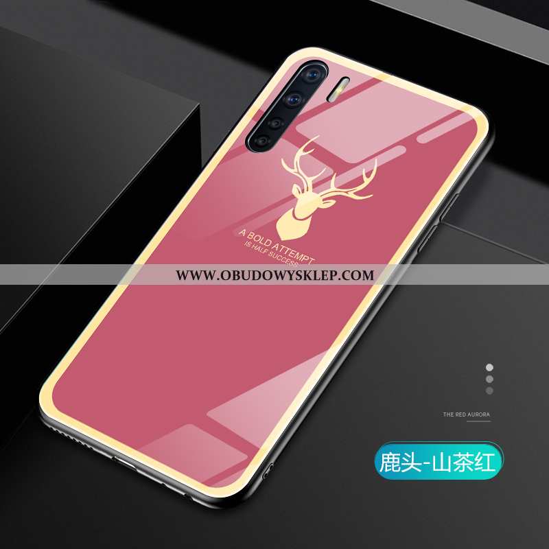 Obudowa Oppo A91 Trendy Telefon Komórkowy Proste, Etui Oppo A91 Cienkie All Inclusive Czerwona