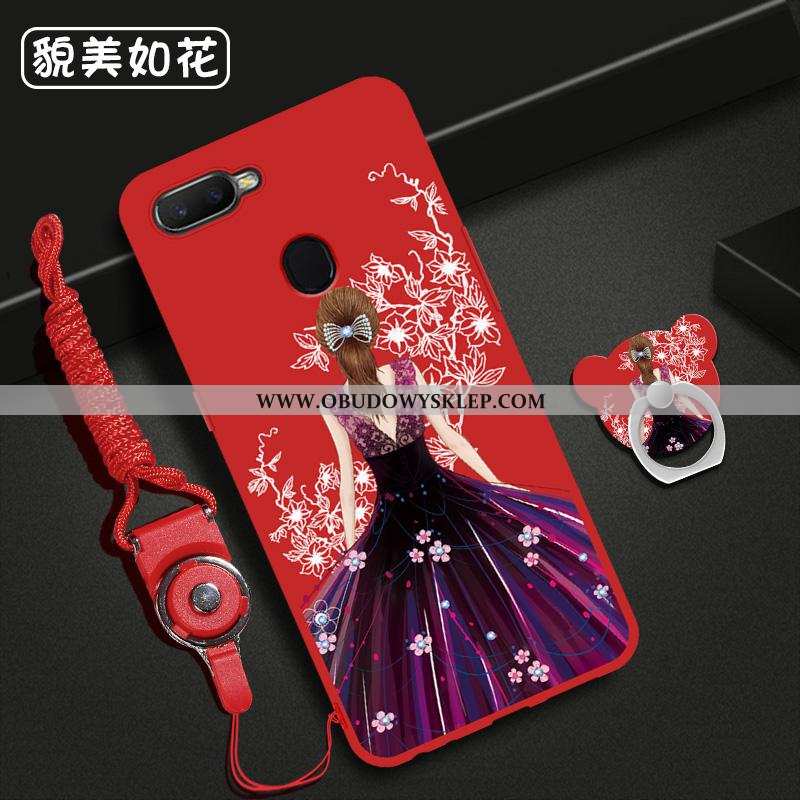 Obudowa Oppo Ax7 Moda Etui Miękki, Oppo Ax7 Wiszące Ozdoby All Inclusive Czerwona