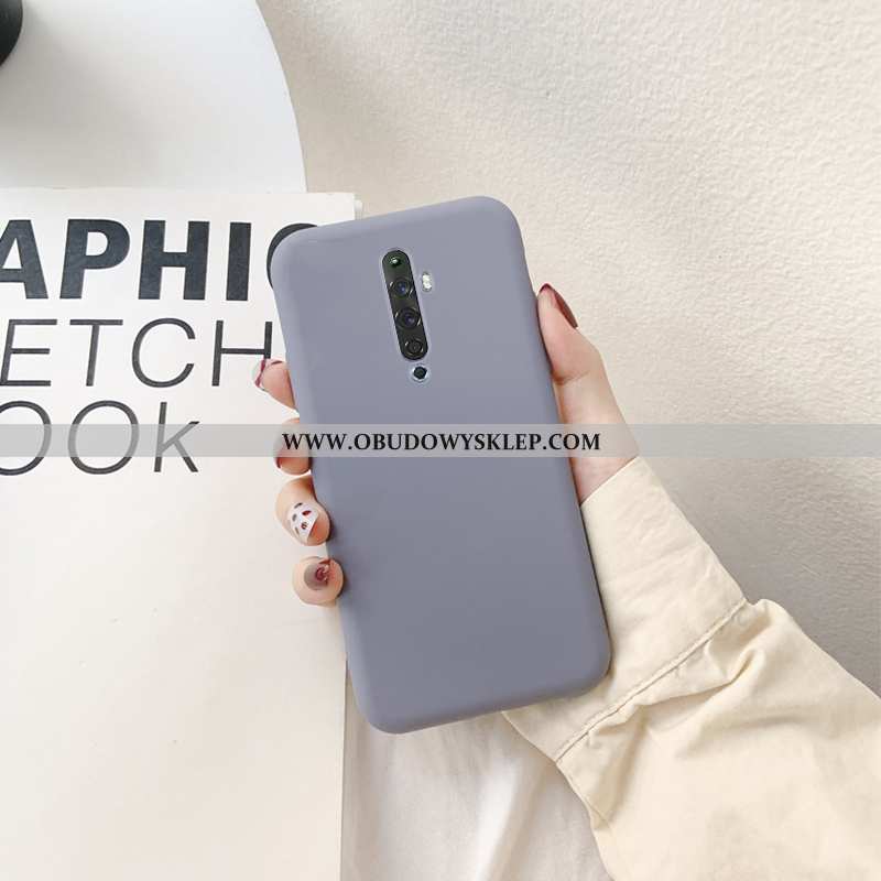 Obudowa Oppo Reno2 Silikonowe Purpurowy Futerał, Etui Oppo Reno2 Telefon Komórkowy Anti-fall Fioleto