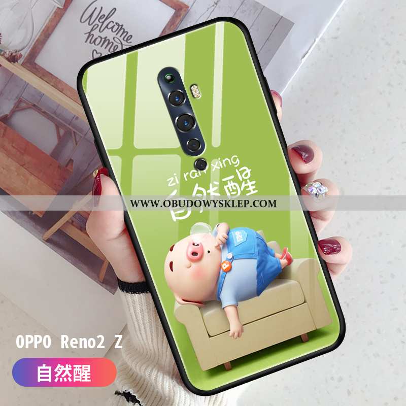 Obudowa Oppo Reno2 Z Osobowość Anti-fall Cienkie, Etui Oppo Reno2 Z Kreatywne Zakochani Zielone
