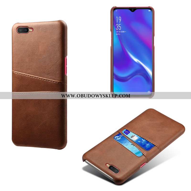 Obudowa Oppo Rx17 Neo Skóra Etui Skórzane Etui, Oppo Rx17 Neo Ochraniacz Jakość Szara