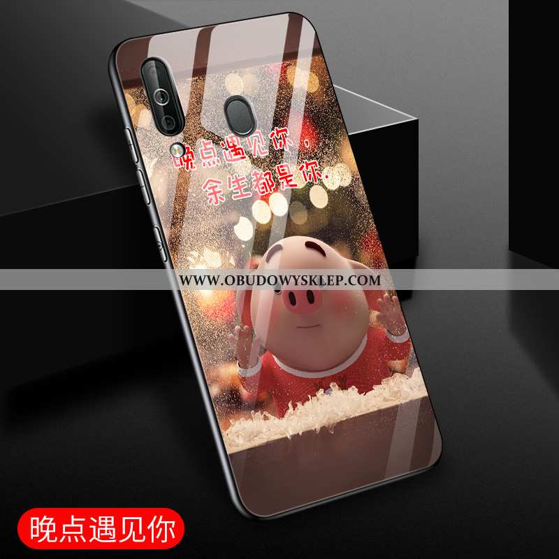 Obudowa Samsung Galaxy A40s Szkło Silikonowe Czarny, Etui Samsung Galaxy A40s Kreskówka Czarna