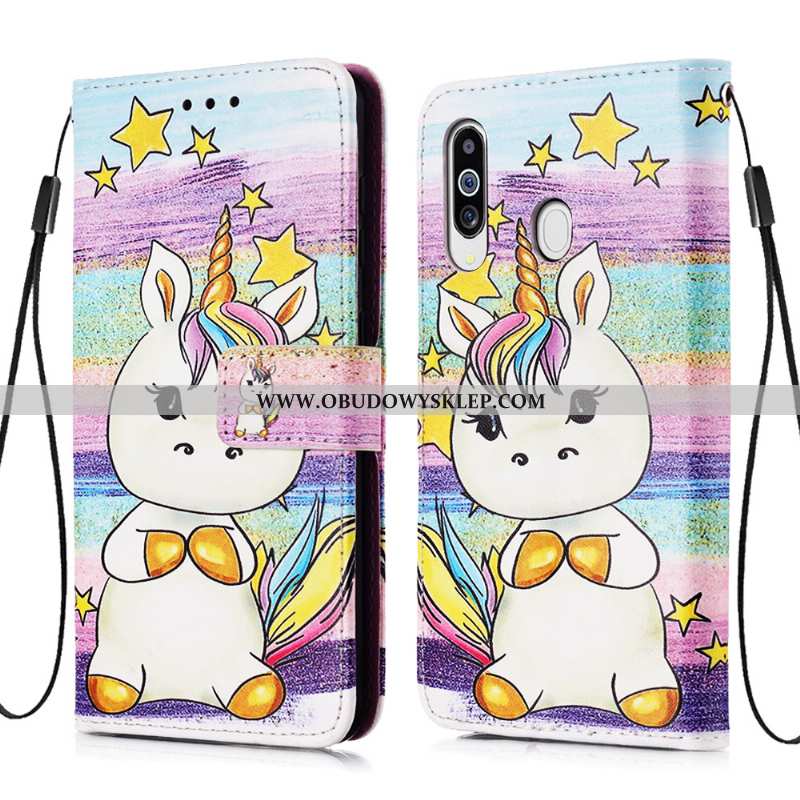 Obudowa Samsung Galaxy A60 Skórzane Etui Karta Obudowa, Samsung Galaxy A60 Osobowość Futerał Niebies