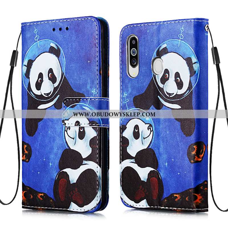 Obudowa Samsung Galaxy A60 Skórzane Etui Karta Obudowa, Samsung Galaxy A60 Osobowość Futerał Niebies