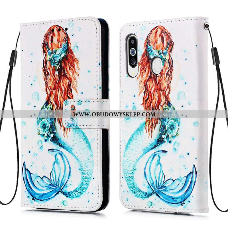 Obudowa Samsung Galaxy A60 Skórzane Etui Karta Obudowa, Samsung Galaxy A60 Osobowość Futerał Niebies