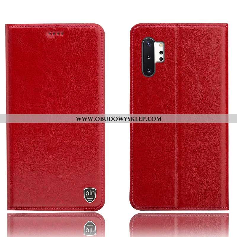 Obudowa Samsung Galaxy Note 10+ Skórzane Etui Brązowy Futerał, Samsung Galaxy Note 10+ Wzór Ochrania