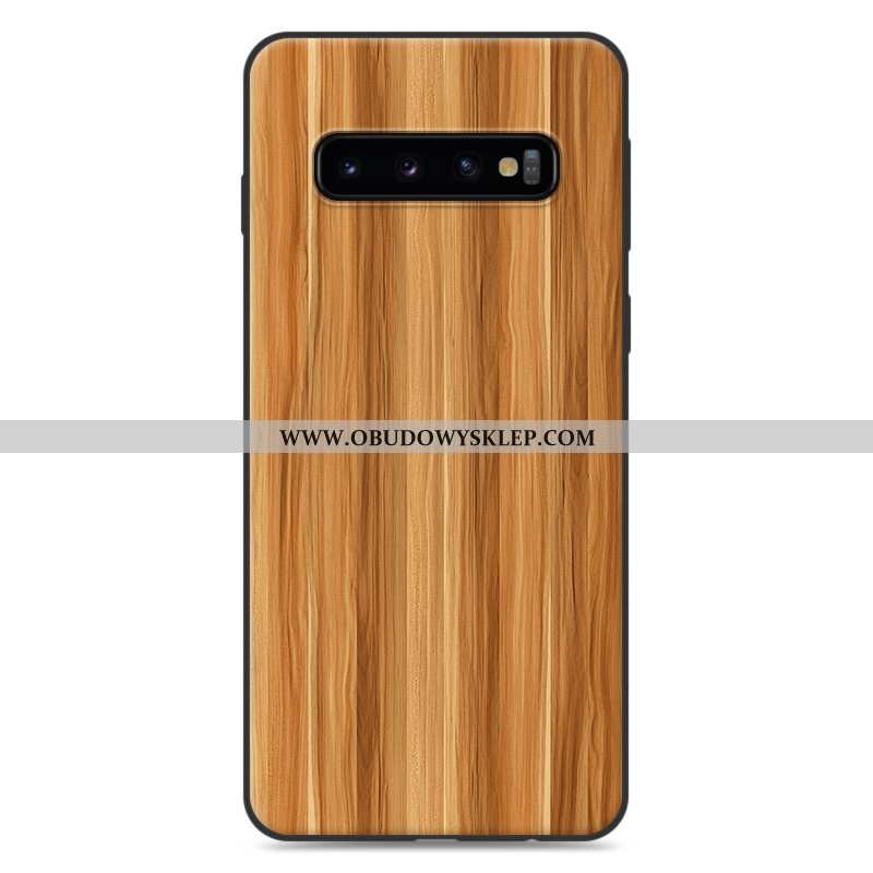 Obudowa Samsung Galaxy S10 Miękki Trendy Drewniany, Etui Samsung Galaxy S10 Ochraniacz Czerwony Nett