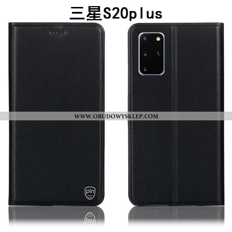 Obudowa Samsung Galaxy S20+ Prawdziwa Skóra Etui Gwiazda, Samsung Galaxy S20+ Ochraniacz Futerał Żół