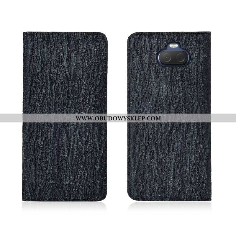 Obudowa Sony Xperia 10 Prawdziwa Skóra Klapa Etui, Etui Sony Xperia 10 Skóra Wino Czerwone Bordowa