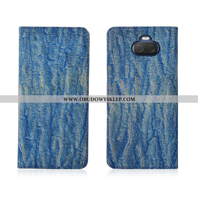 Obudowa Sony Xperia 10 Prawdziwa Skóra Klapa Etui, Etui Sony Xperia 10 Skóra Wino Czerwone Bordowa