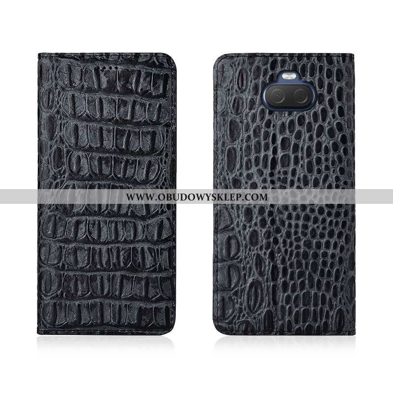 Obudowa Sony Xperia 10 Skórzane Etui Silikonowe Niebieski, Sony Xperia 10 Nubuku Ochraniacz Niebiesk