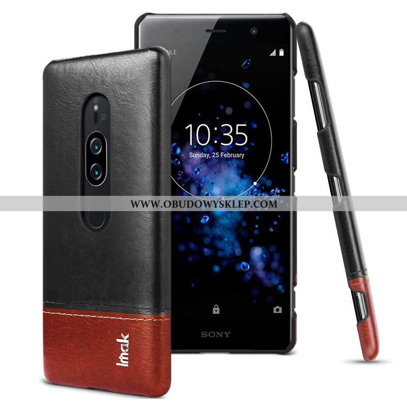 Obudowa Sony Xperia Xz2 Premium Nubuku Czarny Telefon Komórkowy, Etui Sony Xperia Xz2 Premium Skóra 