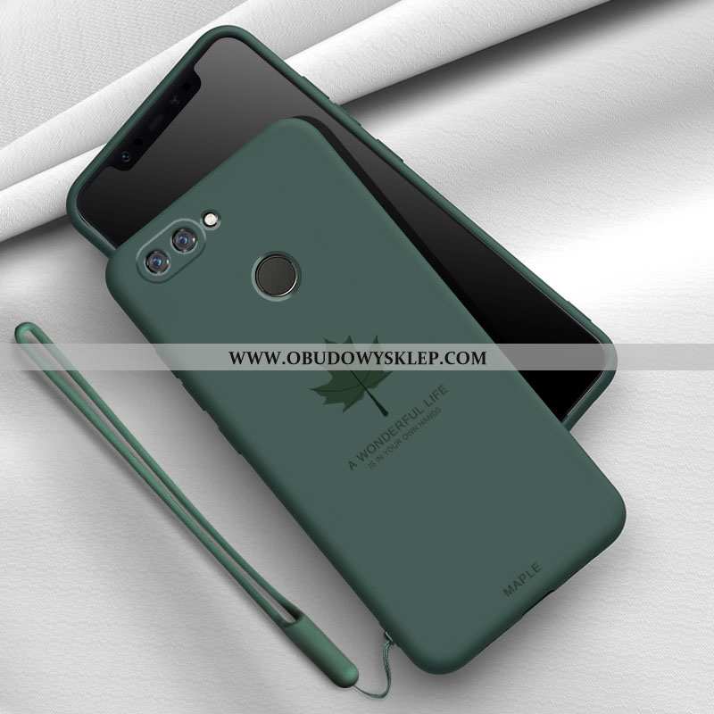 Obudowa Xiaomi Mi 8 Lite Silikonowe Proste Młodzież, Etui Xiaomi Mi 8 Lite Ochraniacz Nubuku Zielone