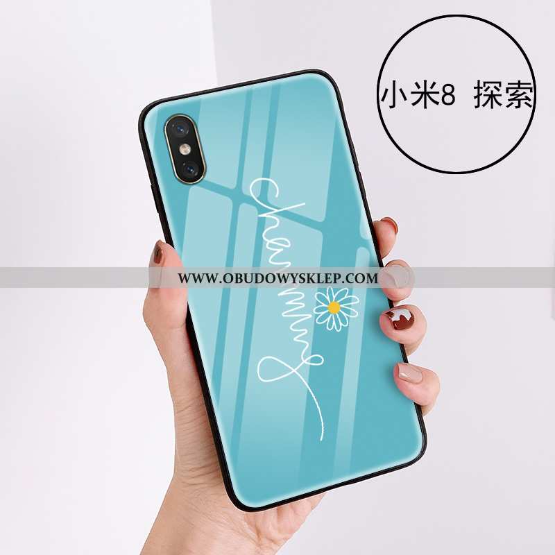 Obudowa Xiaomi Mi 8 Pro Szkło Kwiatowa Młodzież, Etui Xiaomi Mi 8 Pro Piękny Wzór Rozowa