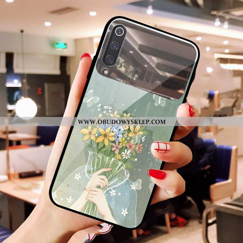 Obudowa Xiaomi Mi 9 Szkło Kosmetyczka Telefon Komórkowy, Etui Xiaomi Mi 9 Piękny Czerwony Zielone